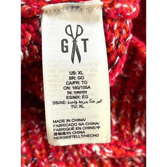 Goodthreads Women Sz XL Short Crewneck Popcorn Marled Red Long Sleeve Sweater R2 - Picture 11 of 13